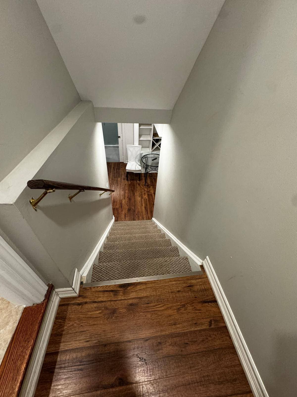 Staircase View at 4 Edison Way, Whitby, ON – 2 Bedroom Basement Apartment, a 2 bedroom rental in 4 Edison Way, Whitby, ON, listed for $1,600 per month