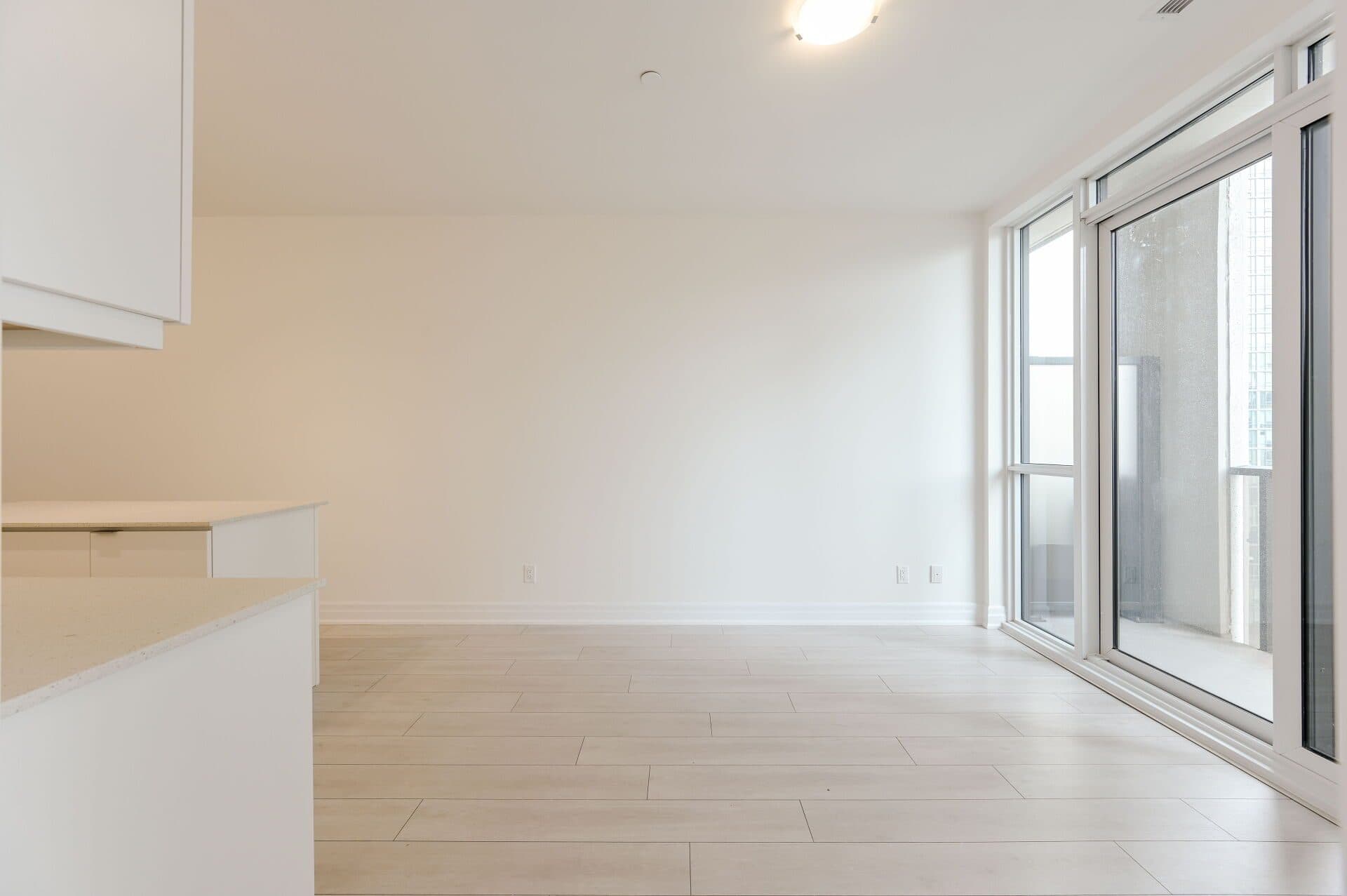 Bright and Spacious Living Area at Rental Listing in Mississauga, a 2 bedroom rental in 30 Elm Drive West, Mississauga, ON, listed for $2,500 per month