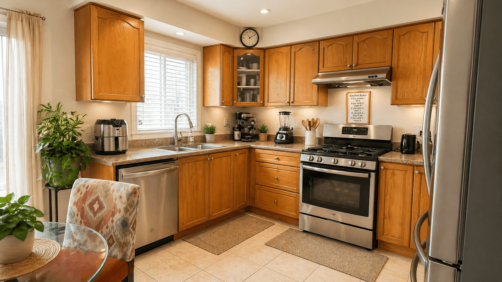 Stylish Kitchen with Modern Appliances at 2 Bedroom Main Floor Unit in Northeast Ajax – 45 Thackery Drive, a 2 bedroom rental in 45 Thackery Drive, Ajax, ON, listed for $1,500 per month