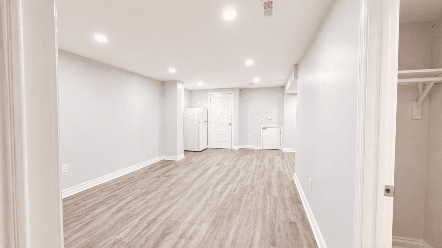 Empty Room with Appliances at Spacious 2-Bedroom Basement Unit for Rent – 117 Hibbard Dr, Ajax, a 2 bedroom rental in 117 Hibbard Drive, Ajax, ON, listed for $1,900 per month