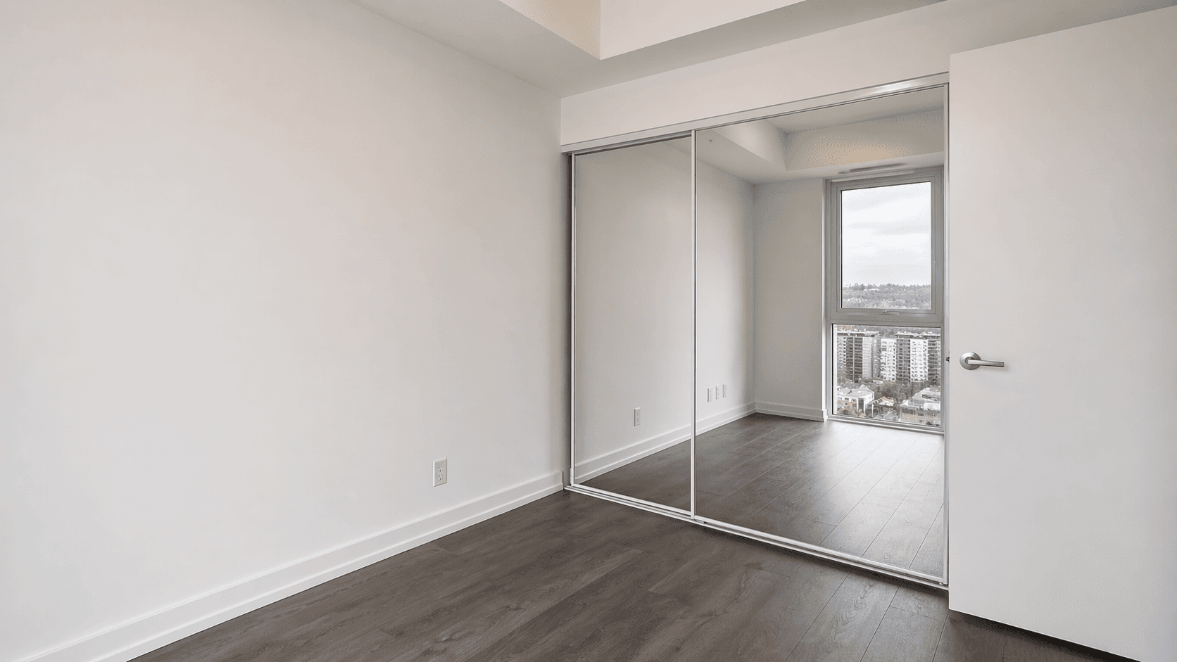 Bright Primary Bedroom with Open Window at Brand New 1-Bedroom Condo in Prime Hamilton Location, a 1 bedroom rental in 75 James Street South, Hamilton, ON, listed for $1,850 per month