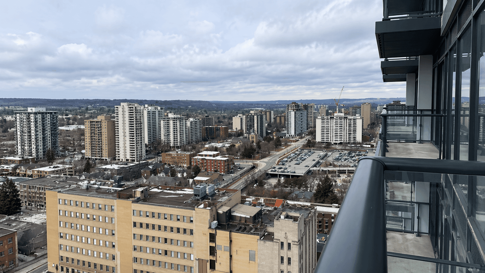 City View from Balcony at Brand New 1-Bedroom Condo in Prime Hamilton Location, a 1 bedroom rental in 75 James Street South, Hamilton, ON, listed for $1,850 per month