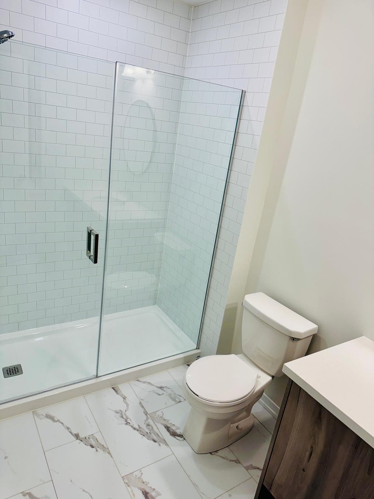 Modern Bathroom with Shower at 1 Bedroom Townhouse in Oshawa for $1,200, a 1 bedroom rental in 2004 Horace Duncan Crescent, Oshawa, ON, listed for $1,200 per month