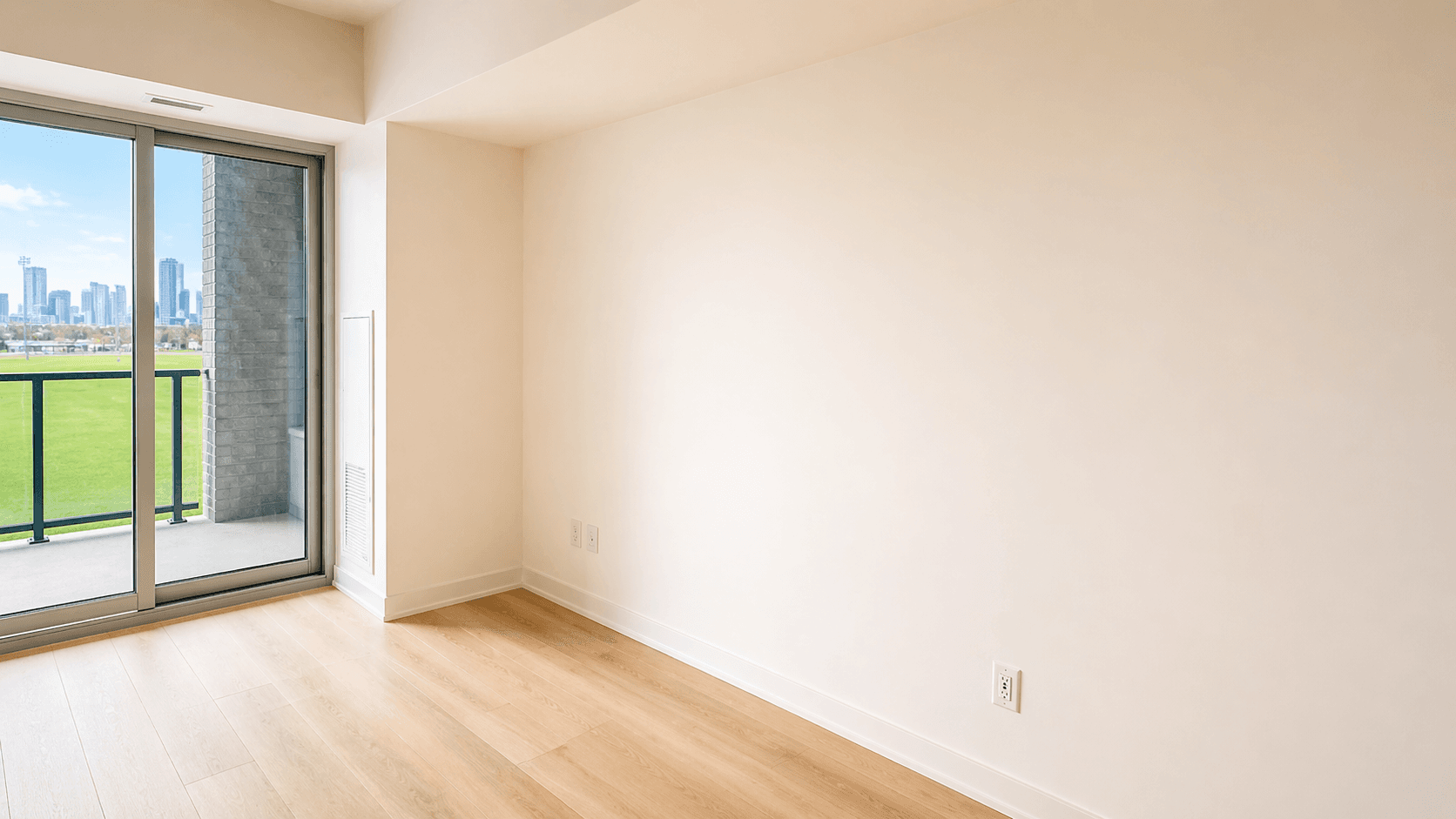 Interior with Balcony View at Yorkwoods Condos – 2839 Jane Street, Toronto, a 2 bedroom rental in 2839 Jane Street, North York, ON, listed for $2,300 per month