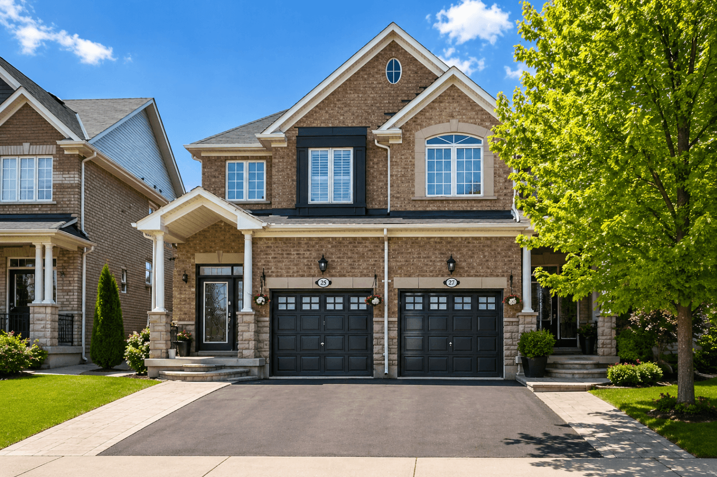 Charming Front View of the House at Spacious 4-Bedroom Detached Home for Rent – 25 Penny Royal Cres, Brampton, a 4 bedroom rental in 25 Pennyroyal Crescent, Brampton, ON, listed for $3,400 per month