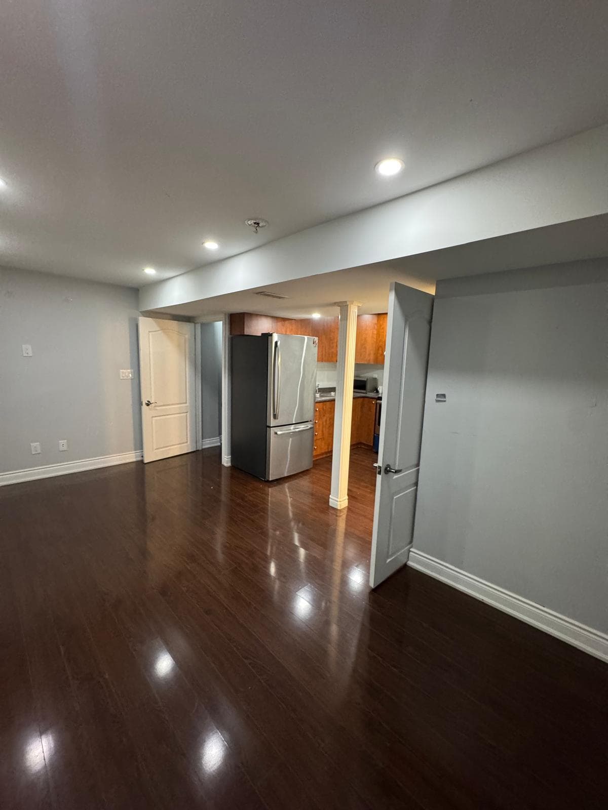 Kitchen with Stainless Steel Appliances at 2 Bedroom Basement Apartment in Brampton for $1,400, a 2 bedroom rental in 47 Speedwell Street, Brampton, Ontario (ON), listed for $1,400 per month